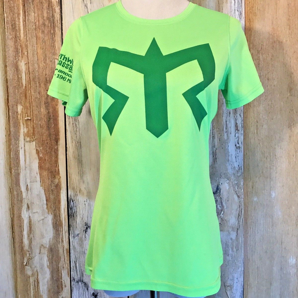 Brooks Neon Green Ragnar Relay Series Shirt 2014 - Picture 1 of 4